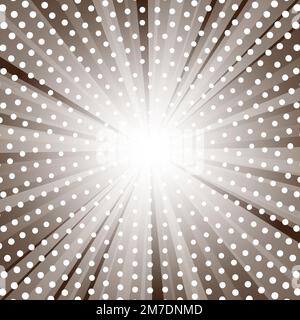 Abstract brown background with sun ray. Summer vector illustration for ...