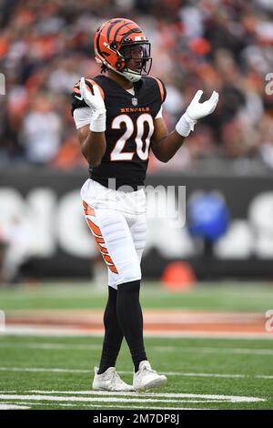 Cincinnati Bengals cornerback Eli Apple lines up for a play during the first  half of an NFL football game between the Baltimore Ravens and the  Cincinnati Bengals, Sunday, Oct. 9, 2022, in