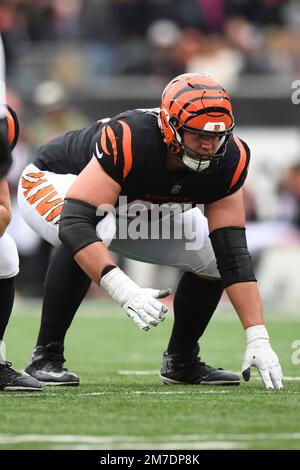 Cincinnati Bengals offensive tackle Cordell Volson (67) blocks during an  NFL divisional round playoff football game Sunday, Jan. 22, 2023, in  Orchard Park, NY. (AP Photo/Matt Durisko Stock Photo - Alamy