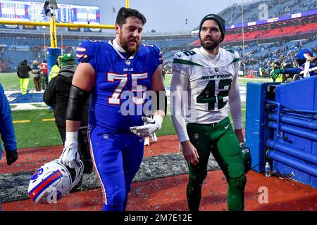 Buffalo Bills guard Greg Van Roten (64) warms up prior to an NFL preseason  football game against the Carolina Panthers, Saturday, Aug. 26, 2022, in  Charlotte, N.C. (AP Photo/Brian Westerholt Stock Photo - Alamy