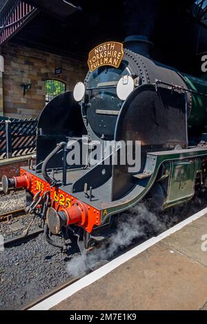 Southern Railway SR 4-6-0 Class S15 steam locomotive hauling the North Yorkshire Pullman service on the North Yorkshire Moors Railway Pickering UK Stock Photo