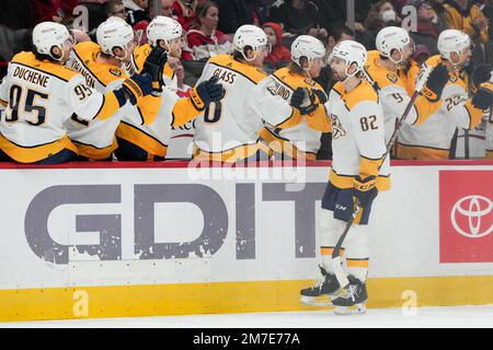 Nashville Predators center Thomas Novak (82) plays against the Boston  Bruins during the first period of an NHL hockey game Thursday, Dec. 2,  2021, in Nashville, Tenn. (AP Photo/Mark Zaleski Stock Photo - Alamy