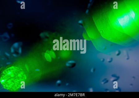 Abstract creative image of light flare on digital camera sensor. Stock Photo