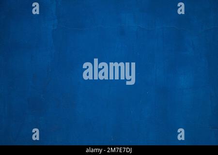 blank blue receded wall, isolated blue background, abstract wall Stock Photo