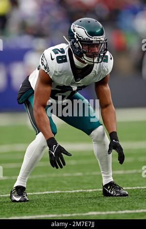 Philadelphia Eagles cornerback Josh Jobe (28) defends against the