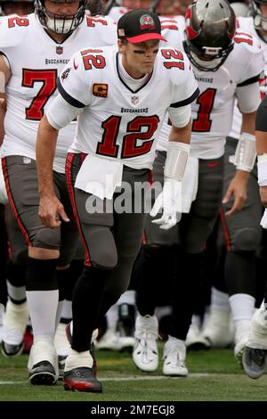 SANTA CLARA, CA - DECEMBER 11: Tampa Bay Buccaneers quarterback Tom Brady  (12) throws a pass in the second quarter of an NFL game between the San  Francisco 49ers and Tampa Bay