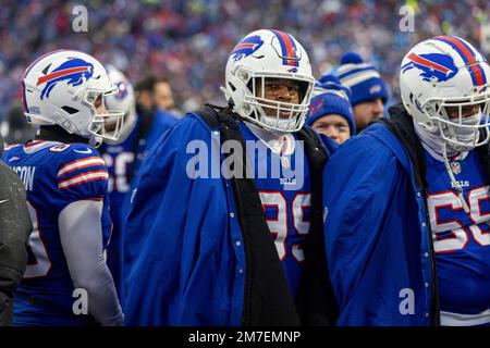 INGLEWOOD, CA - SEPTEMBER 08: Buffalo Bills defensive tackle Tim Settle  (99) looks on during the NFL