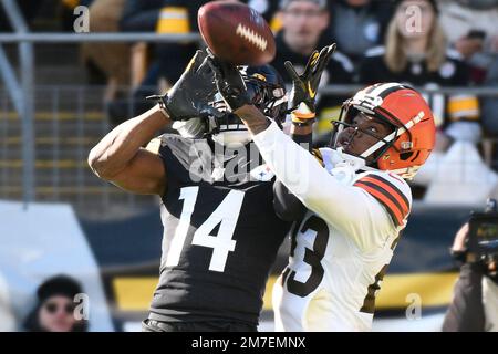 Cleveland Browns cornerback Martin Emerson Jr. looks on during the NFL  football team's training camp, Thursday, July 28, 2022, in Berea, Ohio. (AP  Photo/Nick Cammett Stock Photo - Alamy