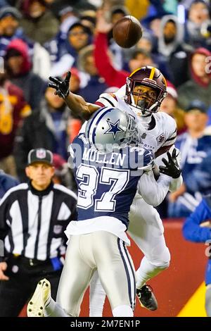 Washington Commanders wide receiver Terry McLaurin (17) runs during an NFL  football game against the Dallas Cowboys, Sunday, January 8, 2023 in  Landover. (AP Photo/Daniel Kucin Jr Stock Photo - Alamy