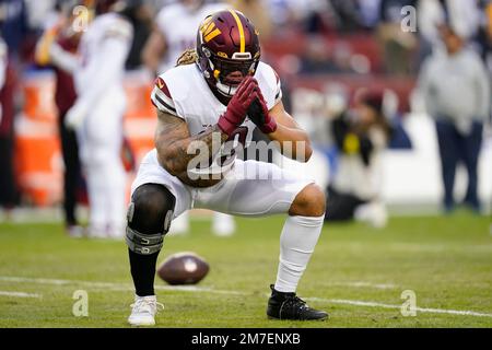 Washington Commanders defensive end Chase Young (99) runs during an NFL  football game against the Dallas Cowboys, Sunday, January 8, 2023 in  Landover. (AP Photo/Daniel Kucin Jr Stock Photo - Alamy