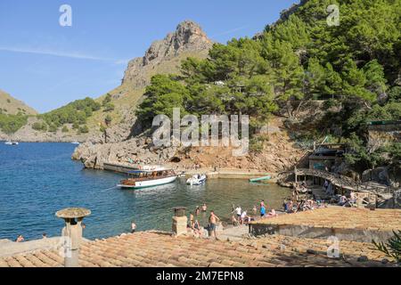 Badebucht von Sa Calobra, Serra de Tramuntana, Mallorca, Spanien Stock Photo