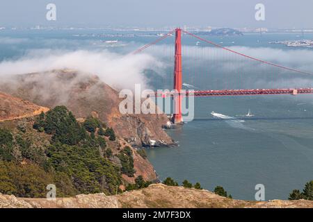 Most significent suspension bridge of its time, a staggering achievement. Stock Photo