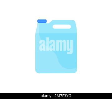 Silhouette gallon plastic bottle of drinking water logo design. Five Liter Big Plastic Liquid Canister Gallon with Handle vector design. Stock Vector
