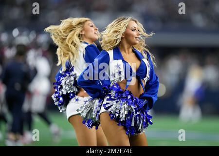 The Dallas Cowboys Cheerleaders entertain the crowd at a National Football  League game at the Cowboys' home field AT&T Stadium in Arlington, Texas