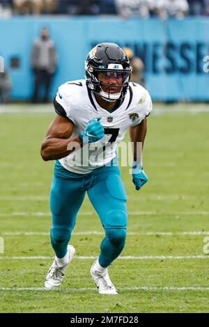 Jacksonville Jaguars wide receiver Zay Jones (7) in action during an NFL  football game against the