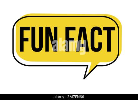 Fun fact speech bubble on white background, vector illustration Stock Vector