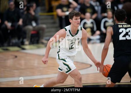 Colorado State forward Patrick Cartier 12 in the first half of an