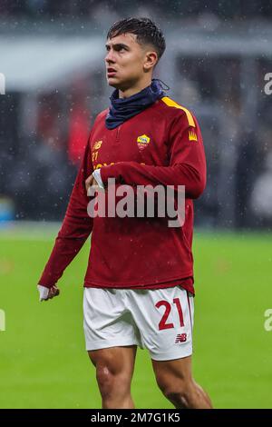 Roma, Italy. 12th Jan, 2023. Paulo Dybala of AS Roma celebrates