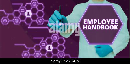 Handwriting text Employee Handbook. Business showcase Document that contains an operating procedures of company Stock Photo