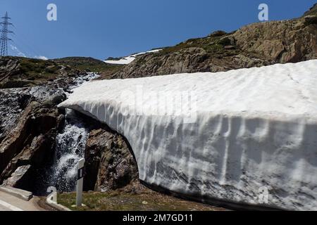Nufenenpass, Switzerland: mountain landscape of the alpine region between cantons Stock Photo