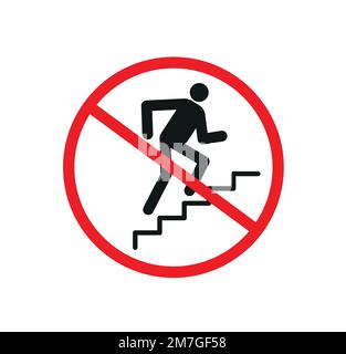 Escalator icon. Not to run. Public sign. It can be used as an information sticker. eps 10 Stock Vector