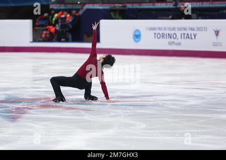 Turin, Italy. 08th Dec, 2022. Shoma Uno (JPN) performs during the MEN SHORT PROGRAM of the ISU Grand Prix of Figure Skating Final Turin at Palavela. Credit: SOPA Images Limited/Alamy Live News Stock Photo