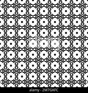 Seamless  texture. Black-and-white Abstract  pattern. Symmetrical elements, illystration Stock Photo