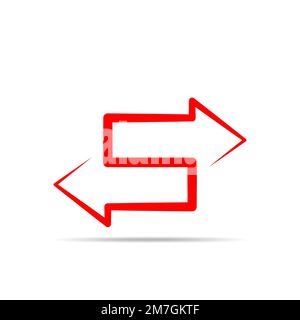 Two left and right arrows icon, cartoon style Stock Vector Image & Art ...