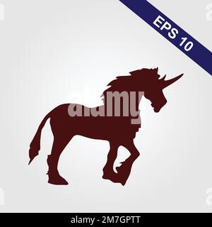 Horse Icon, Vector, Silhouette file Stock Vector