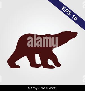 Polar bear icon - vector illustration Stock Vector