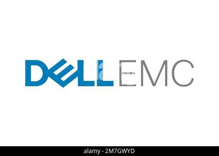 Dell EMC, Logo, White background Stock Photo