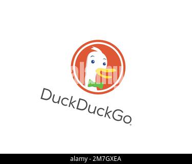 DuckDuckGo Logo White background Stock Photo Alamy