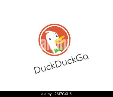 DuckDuckGo Logo White background Stock Photo Alamy