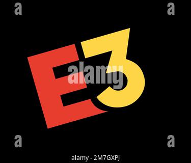 Electronic Entertainment Expo, rotated logo, white background Stock ...