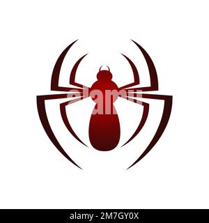 Spider icon isolated on white background. Vector illustration. Spider icon in flat design. Stock Vector