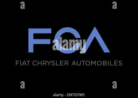 Fiat Automobiles, Logo, Black background Stock Photo - Alamy