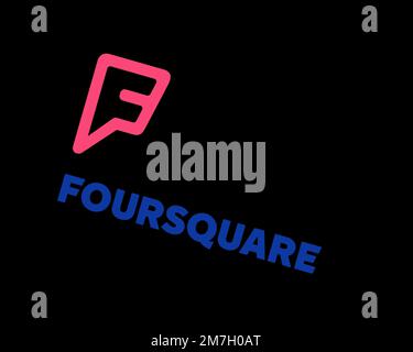 Foursquare City Guide, rotated logo, white background Stock Photo - Alamy