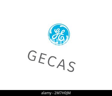 GE Capital Aviation Services, rotated logo, white background B Stock Photo