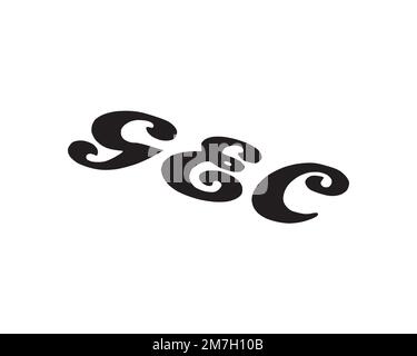 General Electric Company, rotated logo, white background B Stock Photo