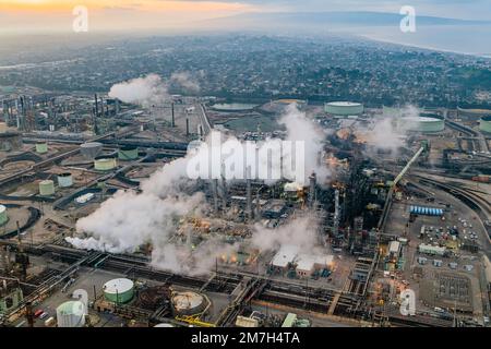 Chevron El Segundo Refinery - California Aerial Photography Stock Photo