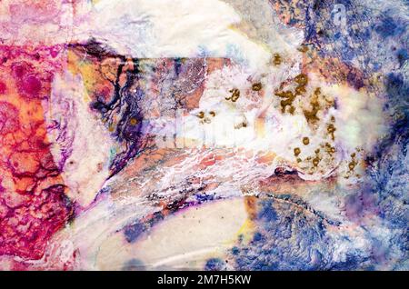 Vivid colorful abstract background. Red blue white vivid abstract painting colors, shades, and lights. Stock Photo