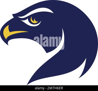 Simple Illustration of Hawk Head Stock Vector