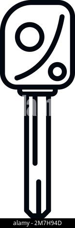 Keyless smart icon outline vector. Car remote. Digital system Stock Vector