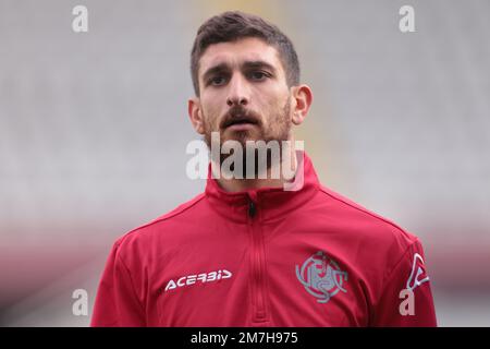 Turin, Italy, 23rd December 2022. Matteo Bianchetti of US Cremonese during the warm up prior to the Friendly match match at Stadio Grande Torino, Turin. Picture credit should read: Jonathan Moscrop / Sportimage Stock Photo