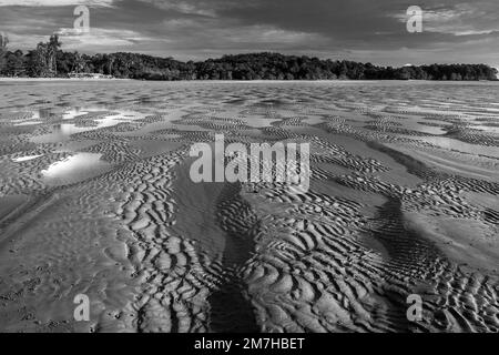 Sematan is a fishing village looking out over the South China Sea. Stock Photo