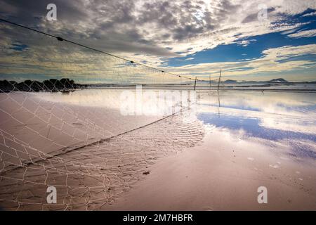 Sematan is a fishing village looking out over the South China Sea. Stock Photo