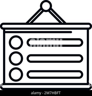 Wall task schedule icon outline vector. Event time. Agenda settings Stock Vector