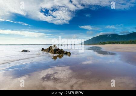 Sematan is a fishing village looking out over the South China Sea. Stock Photo