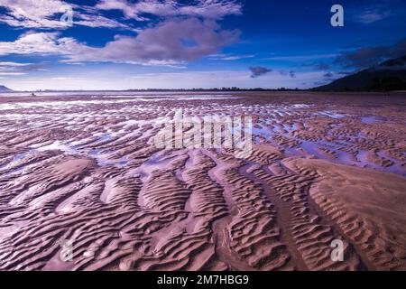 Sematan is a fishing village looking out over the South China Sea. Stock Photo