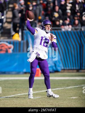 Minnesota Vikings quarterback Nick Mullens (12) celebrates after